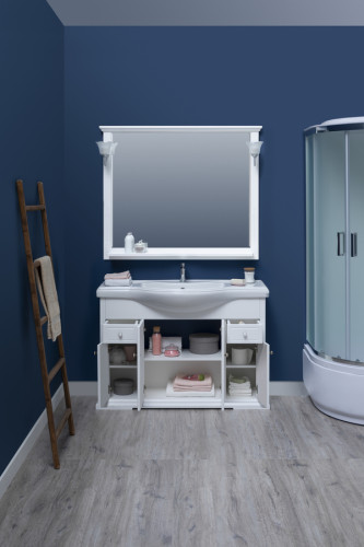 Зеркало Aquanet Лагуна 120 белый