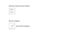 Душевой акриловый поддон глубокий RADAWAY INDOS SIA8080-01