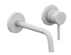 Смеситель для раковины Paffoni LIGHT встраиваемый, белый матовый (LIG006BO70)