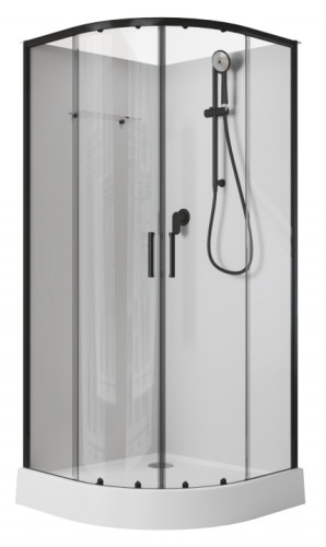 Душевая кабина Aquanet Passion EVO R Black 80x80