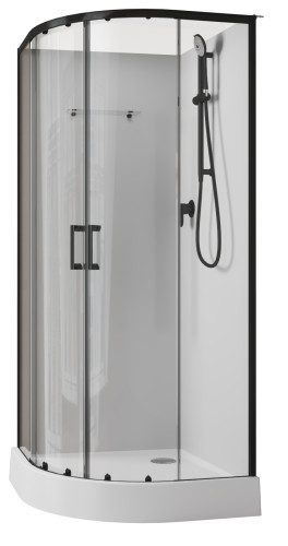 Душевая кабина Aquanet Passion EVO R Black 80x80