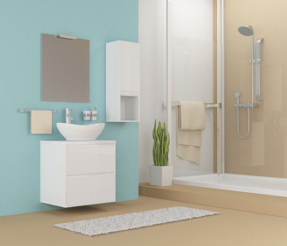 Зеркало MIXLINE Аврора-60  розеткой и выключателем (533844)