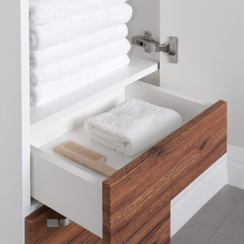 Пенал подвесной Итана Nature 1.0 40 (400х350х1550) правый, цвет тик (396902)