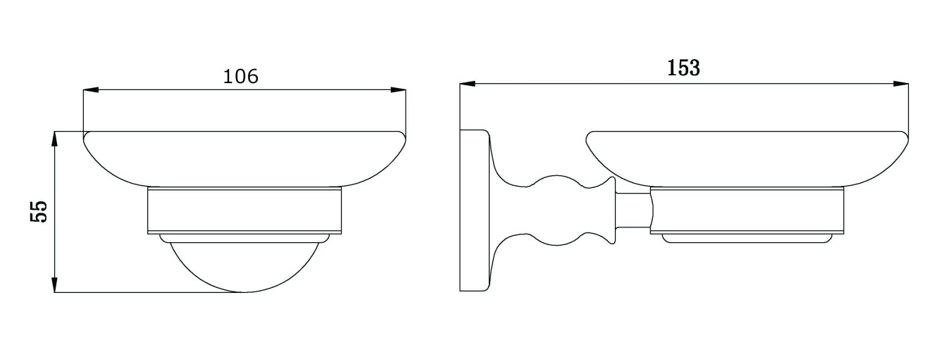 Мыльница стеклянная RUSH Crete (CR35411)