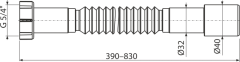 Гибкое соединение Alcadrain 5/4&quot; x 32/40 пластмасса (A750)