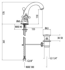 Смеситель Gattoni Vivaldi 12320