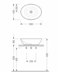 Раковина Serel WASHBASIN 55 см (антибактериальное покрытие)