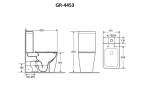 Унитаз Grossman Style GR-4453S (620*365*830) напольный БЕЗОБОДКОВЫЙ с тонкой крышкой