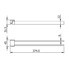 Полотенцедержатель Langberger Vico 11308A