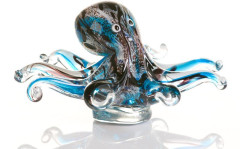 Casablanca, фигурка стеклянная &quot;Осьминог&quot;, цвет серебристо-голубой