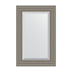 Зеркало настенное с фацетом EVOFORM в багетной раме римское серебро, 56х86 см, BY 1237