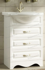 Тумба с раковиной Francesca Империя 55 белый (3 ящика ум. Уют 55)