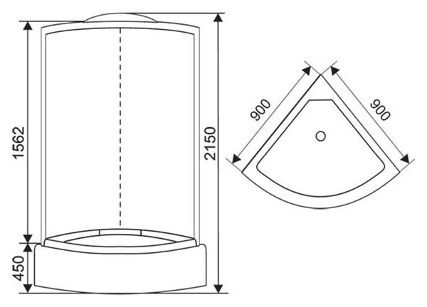 Душевая кабина Arcus AS-105 90x90