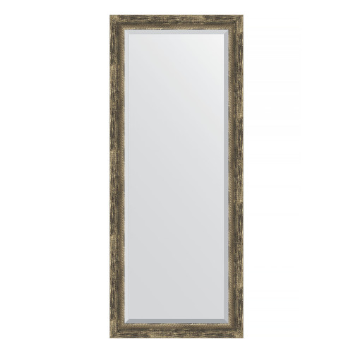 Зеркало настенное с фацетом EVOFORM в багетной раме старое дерево с плетением, 63х153 см, BY 3564