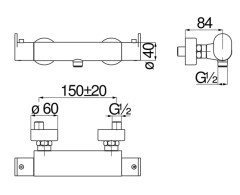 Смеситель для душа Nobili Up UP94030BM Velvet black