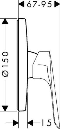 71608000 Logis E Смеситель для душа, однорычажный, СМ (внешняя+скрытая часть)