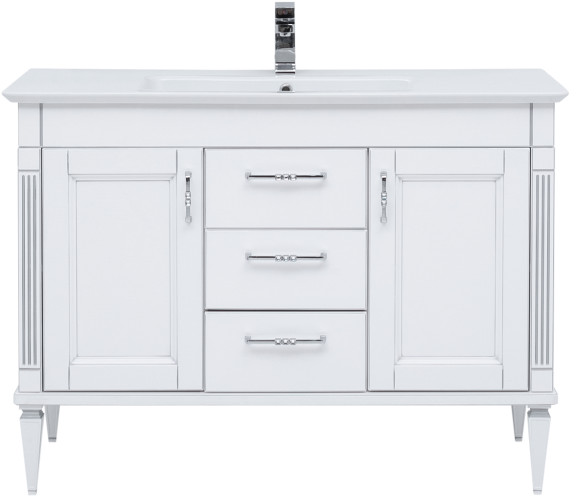 Комплект мебели для ванной Aquanet Селена 120 белый/серебро