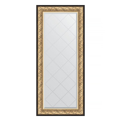 Зеркало настенное с гравировкой EVOFORM в багетной раме барокко золото, 70х160 см, BY 4165