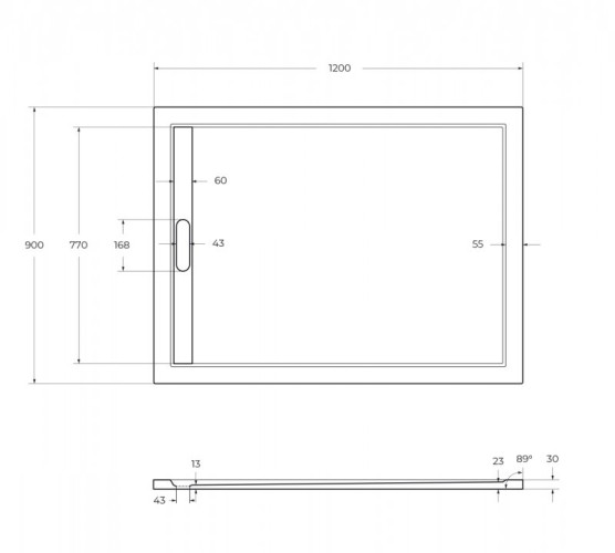 Экран для поддона из искусственного мрамора CEZARES TRAY-AS-AH-120/70-100-SCR