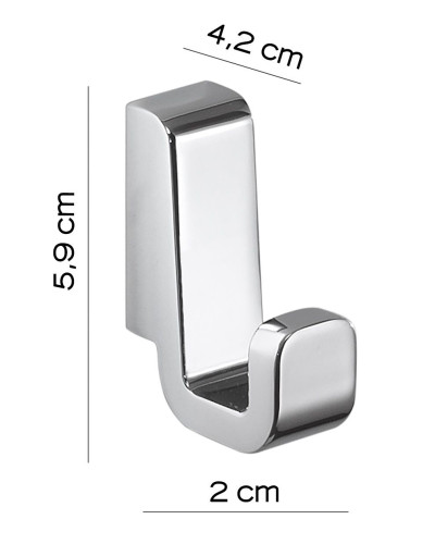 Gedy Samoa, набор из 2-х крючков, цвет хром