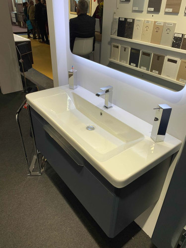 IBX, керамическая раковина 105 см, с крыльями, цвет белый