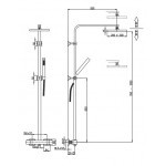 Душевая система Paini Dax 84CR689ТH2SQP1