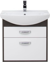 Тумба с раковиной Aquanet Грейс 65 дуб кантербери/белый (2 ящика)