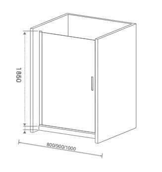 Душевая дверь в нишу Good Door Pandora DR100 100