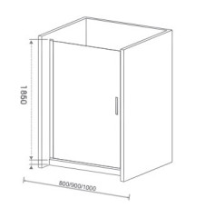 Душевая дверь в нишу Good Door Pandora DR100 100