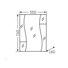 Зеркальный шкаф СанТа Лира 55