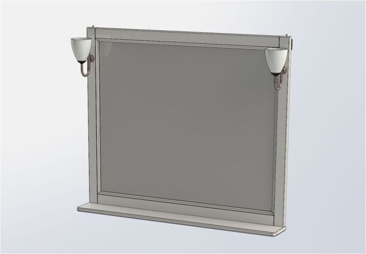 Зеркало Aquanet Тесса Декапе 105 жасмин/серебро