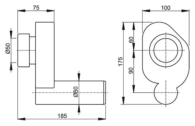 Сифон для писсуара Alcaplast A45B