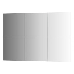 Зеркальная плитка с фацетом 10 мм - комплект 6 шт квадрат 30х30 см; серебро Refractive EVOFORM BY 1507