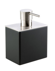 Stil Haus Rettangolo, настольный дозатор, цвет черный, помпа с крышкой хром