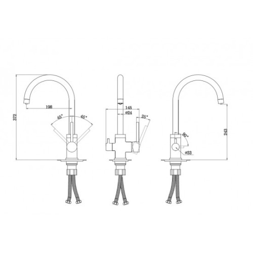 Смеситель для кухни Paulmark ESSEN, белый матовый, 213211-431, Paulmark