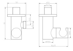 Держатель для душа ESKO с отводом (SH805 black)