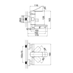 Смеситель для ванны D&amp;K Rhein DA1333201, хром
