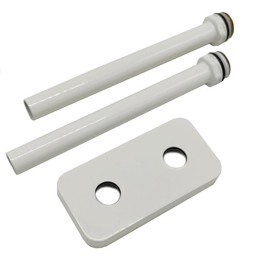 Комплект трубок SR Rubinetterie 15х1,0 с наружной резьбой 1/2х15 и отражателем 50мм, цвет белый