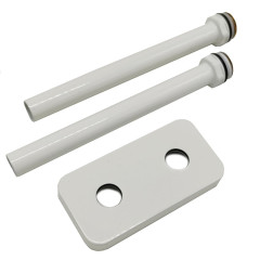 Комплект трубок SR Rubinetterie 15х1,0 с наружной резьбой 1/2х15 и отражателем 50мм, цвет белый