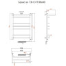 Полотенцесушитель Браво эл ТЭН 3 П 80*40 (ЛЦ4)