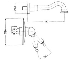 Смеситель Bugnatese Oxford 6345