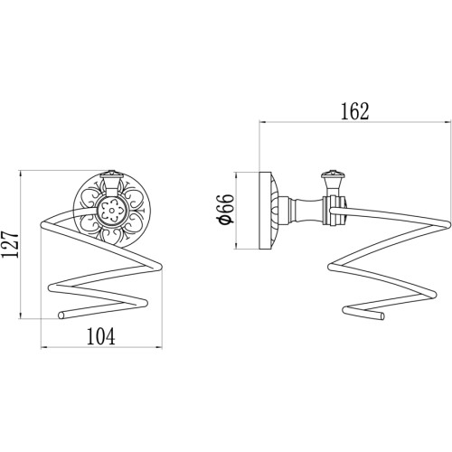 Держатель для фена S-005855A Savol хром