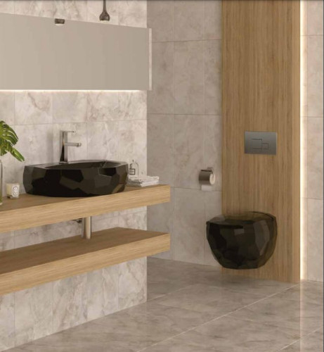 Унитаз подвесной beWash Bekinger с сиденьем микролифт черный глянец 87303206 + EVKK870506054