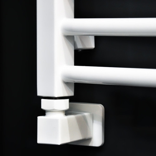 Комплект уголков квадрат с нак. гай. ГРОТА 1/2" х 3/4" (нерж.краш.) белые глянцевые