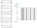 Электрический полотенцесушитель Grota Vista 63x180