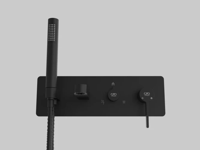 Смеситель для ванны внутреннего монтажа - Покрытие черный GPD Gildo Colored MKA165-S