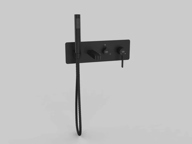 Смеситель для ванны внутреннего монтажа - Покрытие черный GPD Gildo Colored MKA165-S