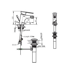 Смеситель для биде Bravat Gina Хром (F365104C-ENG)