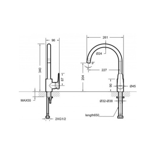 Смеситель для кухни Bravat SOURCE хром (F7173218CP-ENG)
