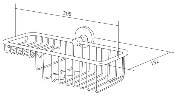 Полка корзина AM PM Bliss A5534664 с мыльницей